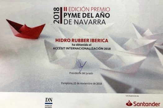 HIDRO RUBBER AWARDED IN NAVARRA DUE TO HIS INTERNATIONALIZATION